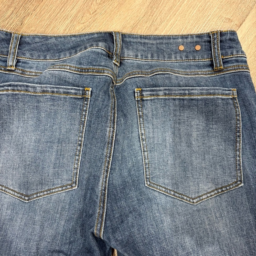 CAbi Women Jeans Blue Straight Leg Skinny Size 12 - Picture 5 of 6